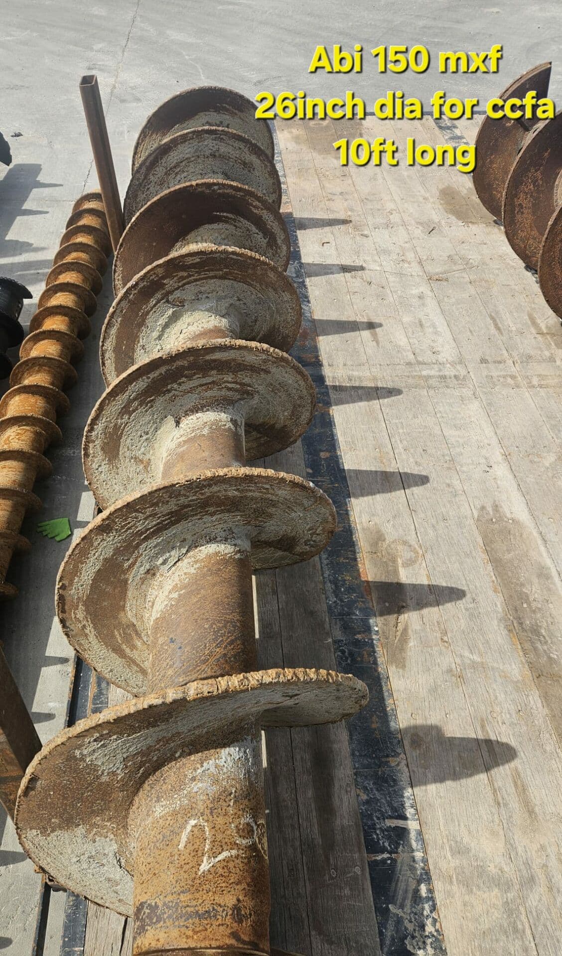 Used CFA augers 26"