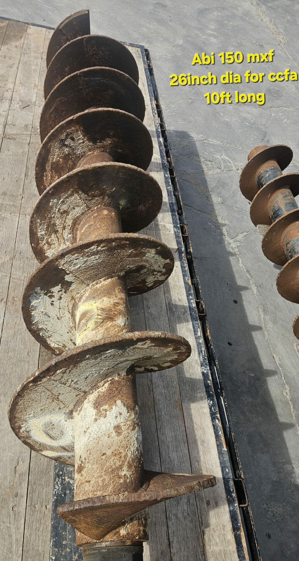 Used CFA augers 26"